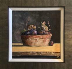 Rustic Bowl with Mice